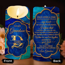 Load image into Gallery viewer, Personalized Flameless LED Candle for Grandson Custom Name Gift
