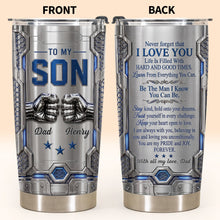 Load image into Gallery viewer, Personalized Stainless Steel Tumbler Custom Name for Son Gift
