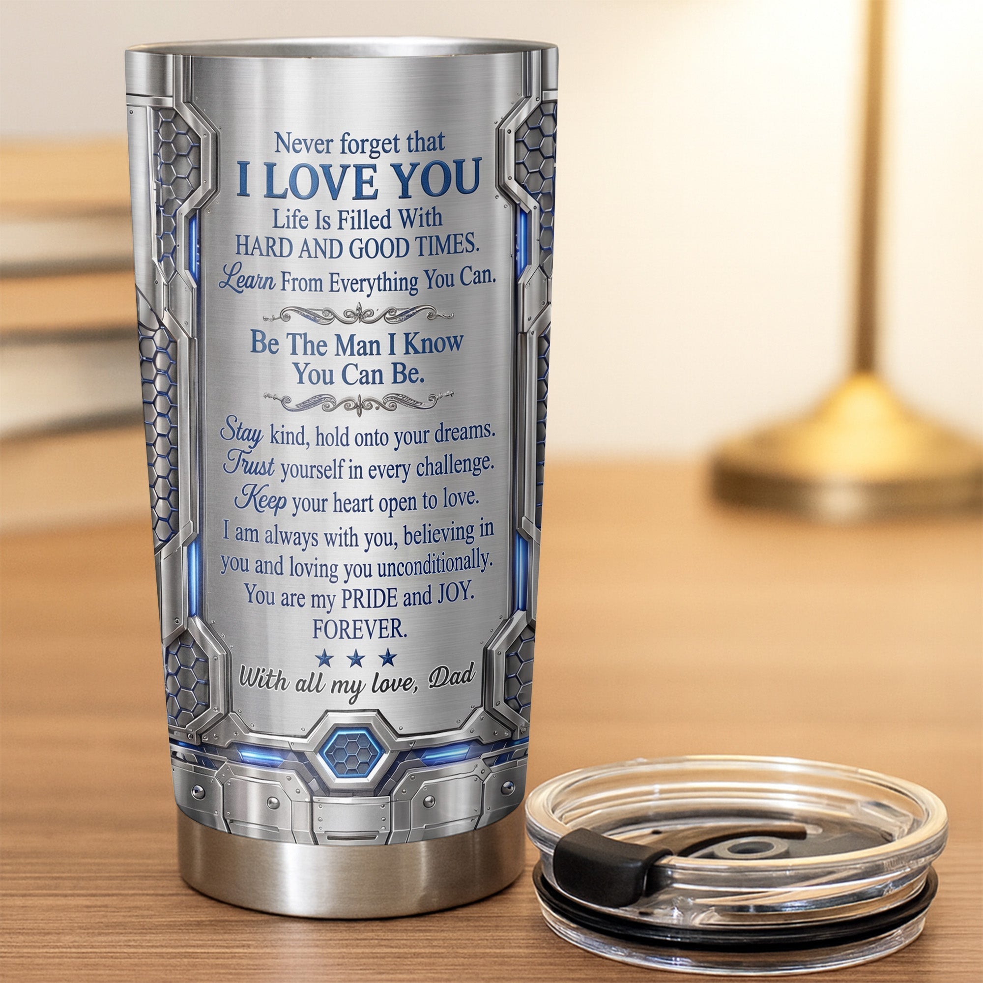 Personalized Stainless Steel Tumbler Custom Name for Son Gift