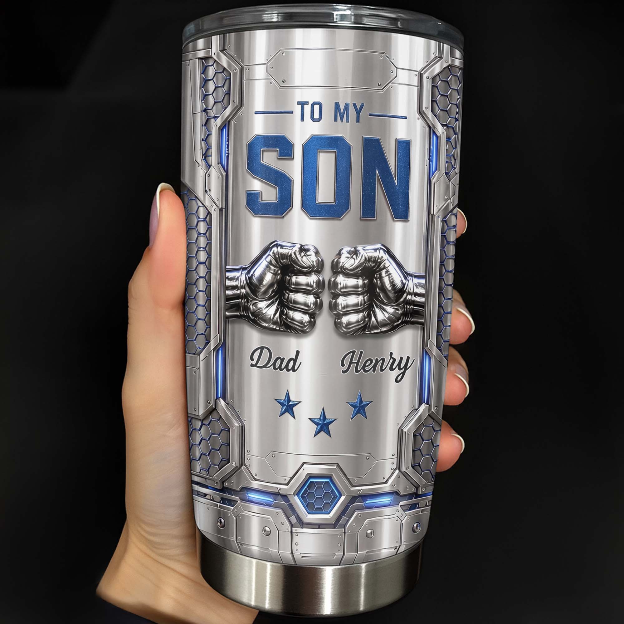 Personalized Stainless Steel Tumbler Custom Name for Son Gift