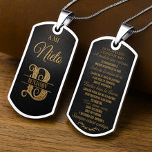 Load image into Gallery viewer, Custom Dog Tag Necklace Personalize Name for Grandson Gift
