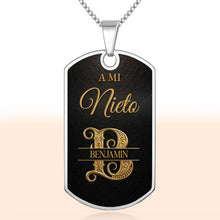 Load image into Gallery viewer, Custom Dog Tag Necklace Personalize Name for Grandson Gift

