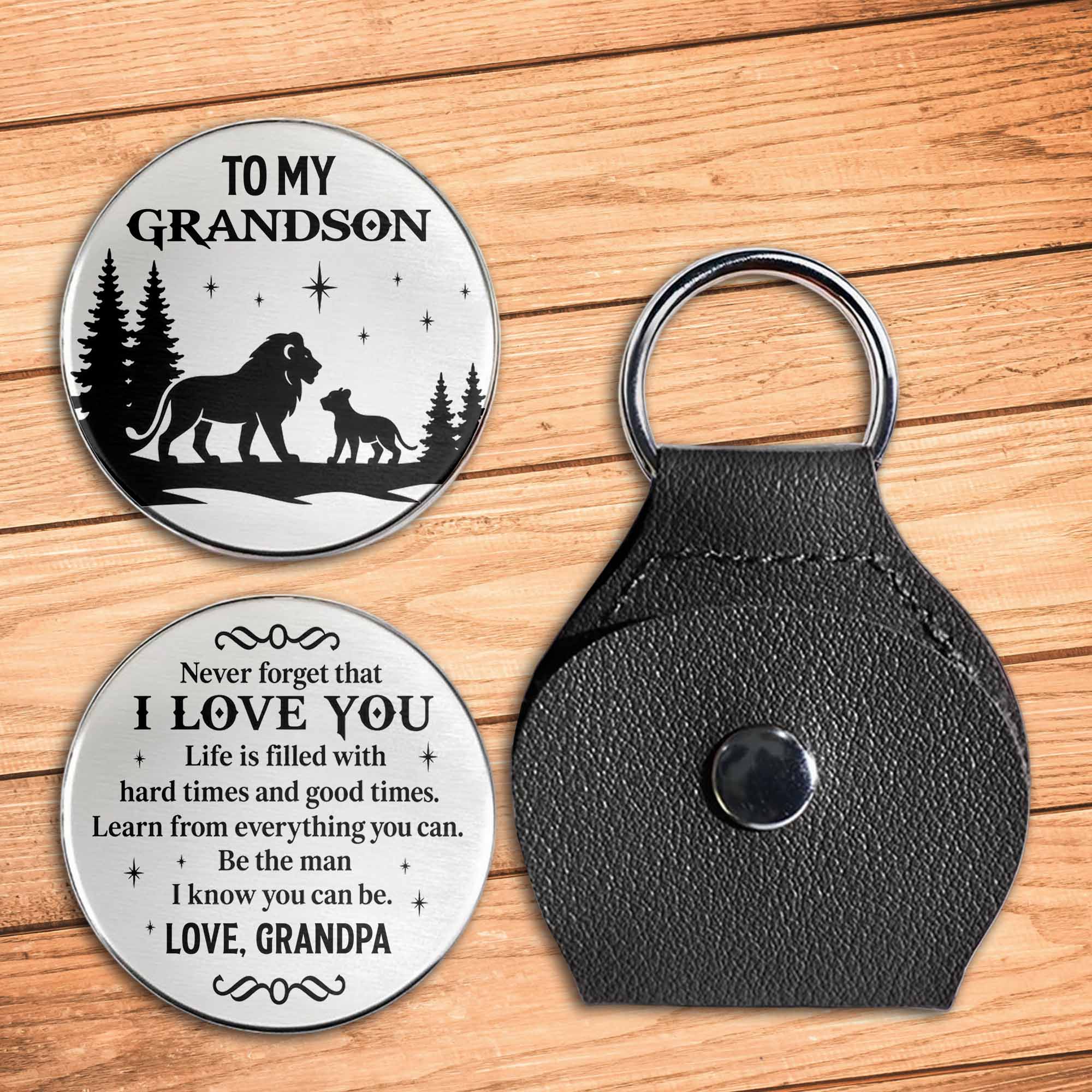 Personalized Pocket Hug Custom Message for Grandson Gift