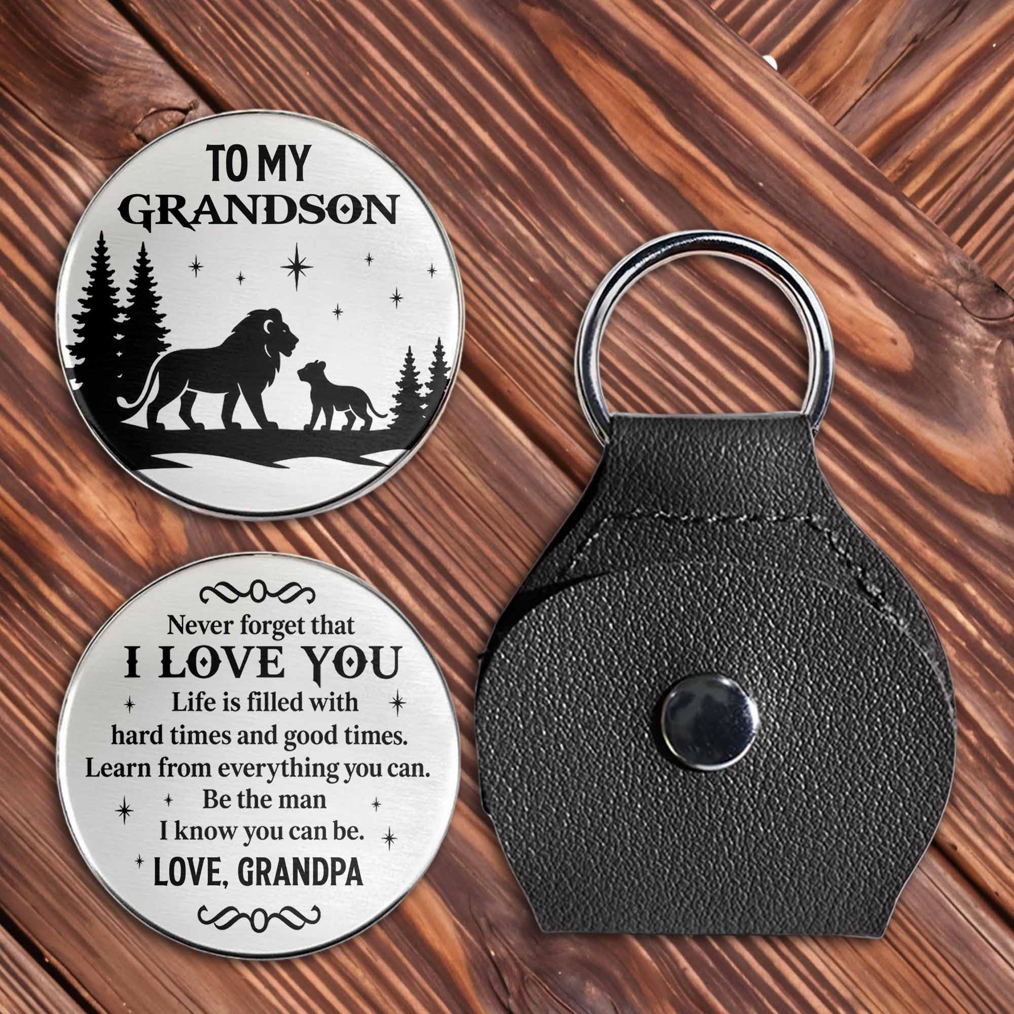 Personalized Pocket Hug Custom Message for Grandson Gift