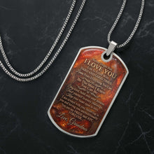 Load image into Gallery viewer, Personalized Dog Tag Necklace Custom Initial for Grandson
