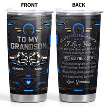 Load image into Gallery viewer, Personalized Stainless Steel Tumbler for Grandson Custom Message Gift
