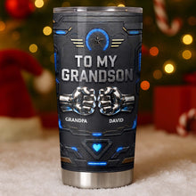 Load image into Gallery viewer, Personalized Stainless Steel Tumbler for Grandson Custom Message Gift
