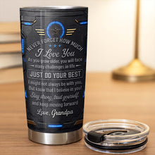 Load image into Gallery viewer, Personalized Stainless Steel Tumbler for Grandson Custom Message Gift
