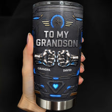 Load image into Gallery viewer, Personalized Stainless Steel Tumbler for Grandson Custom Message Gift
