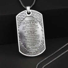 Load image into Gallery viewer, Personalized Stainless Steel Dog Tag Necklace for Grandson
