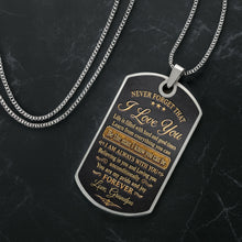 Load image into Gallery viewer, Personalized Dog Tag Necklace Custom Name for Grandson Graduation Gift
