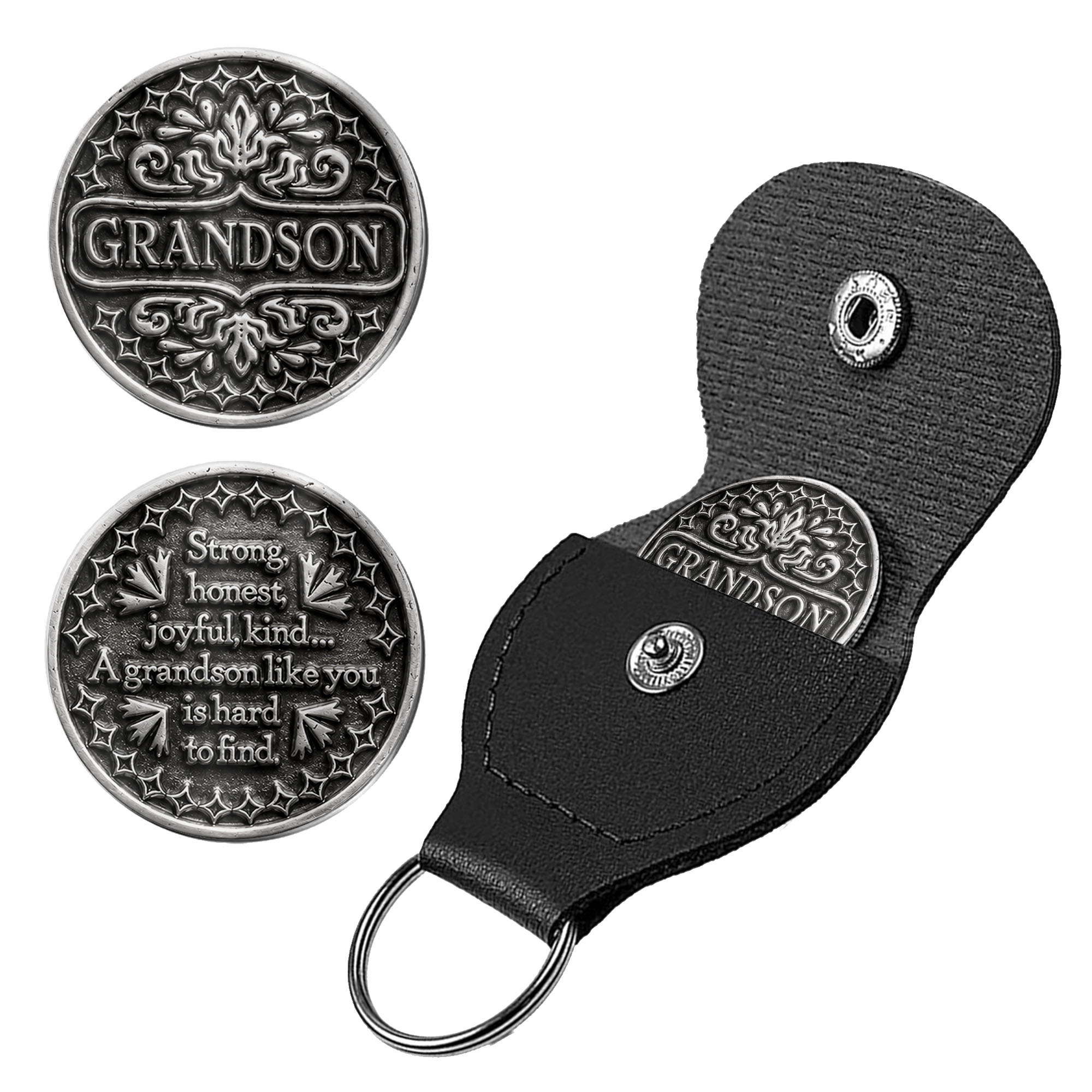 Personalized Pocket Hug Token Custom Message Gift for Grandson
