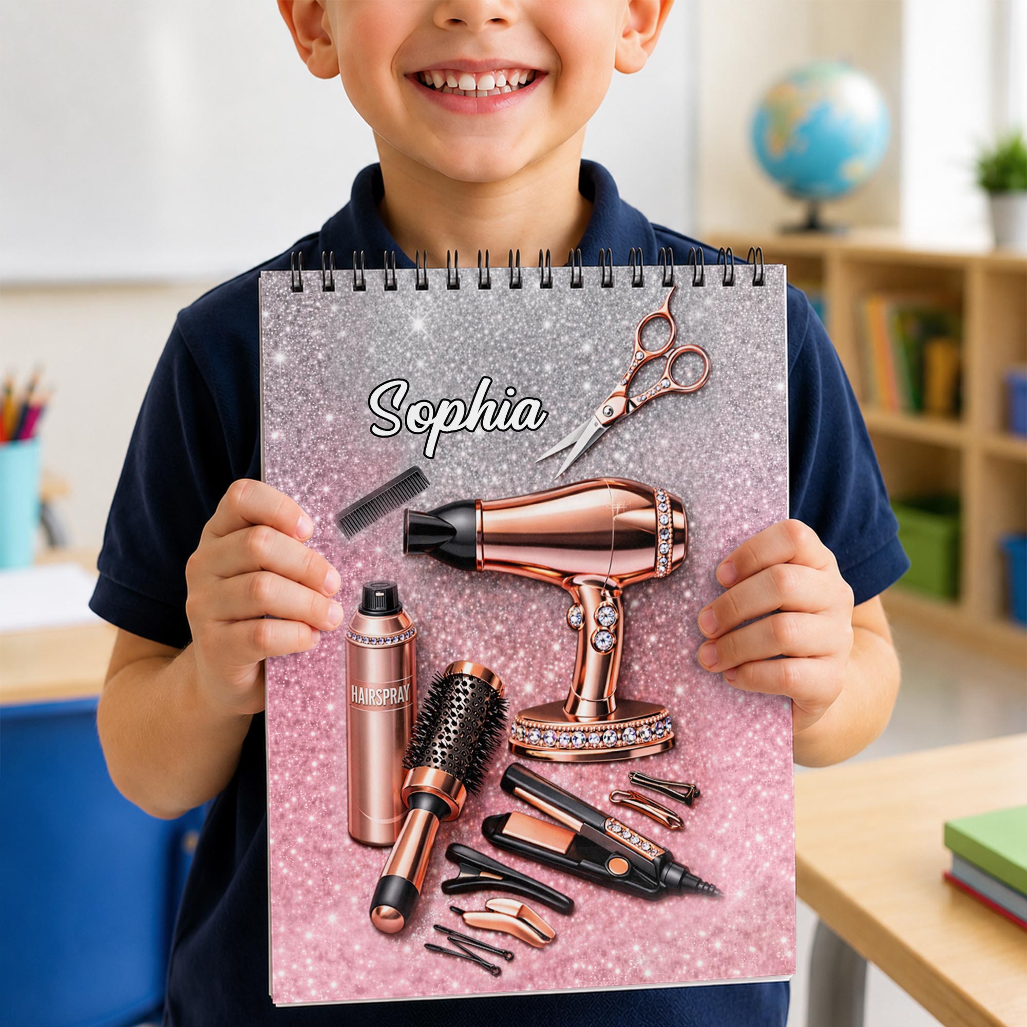 Personalized Sketch Book Custom Name Hair Stylist Gift