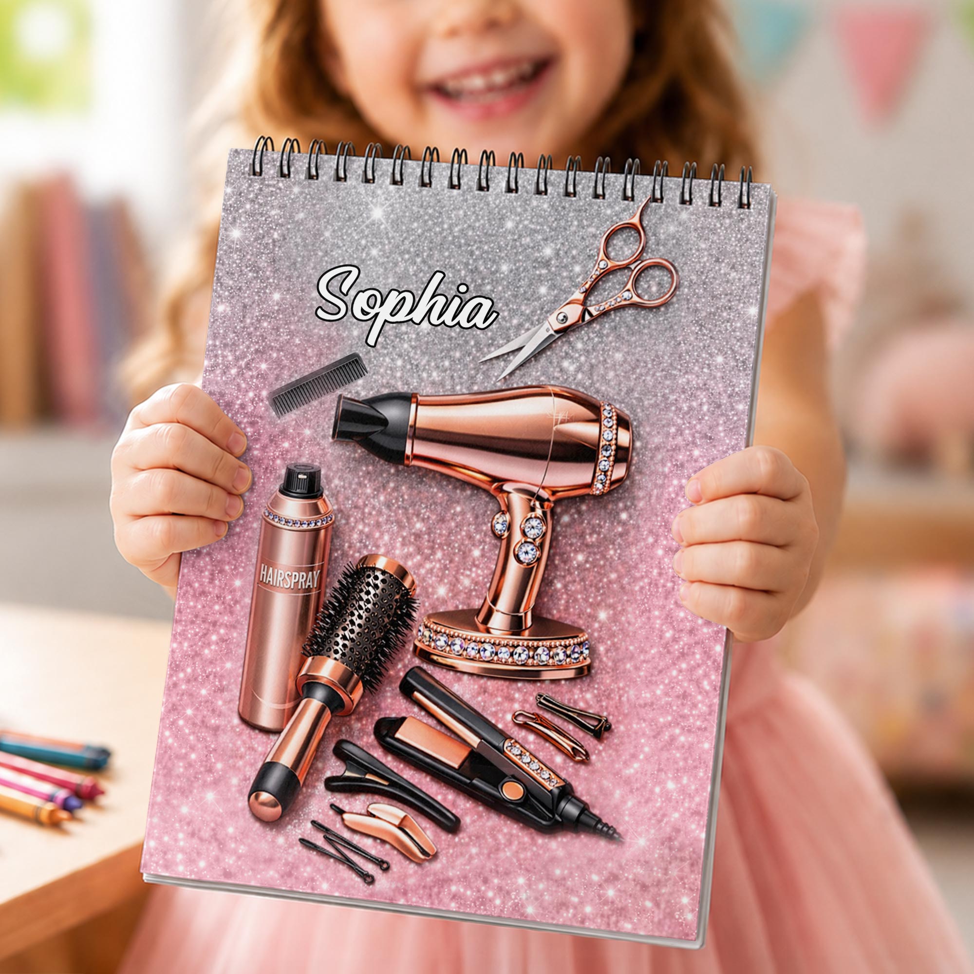 Personalized Sketch Book Custom Name Hair Stylist Gift