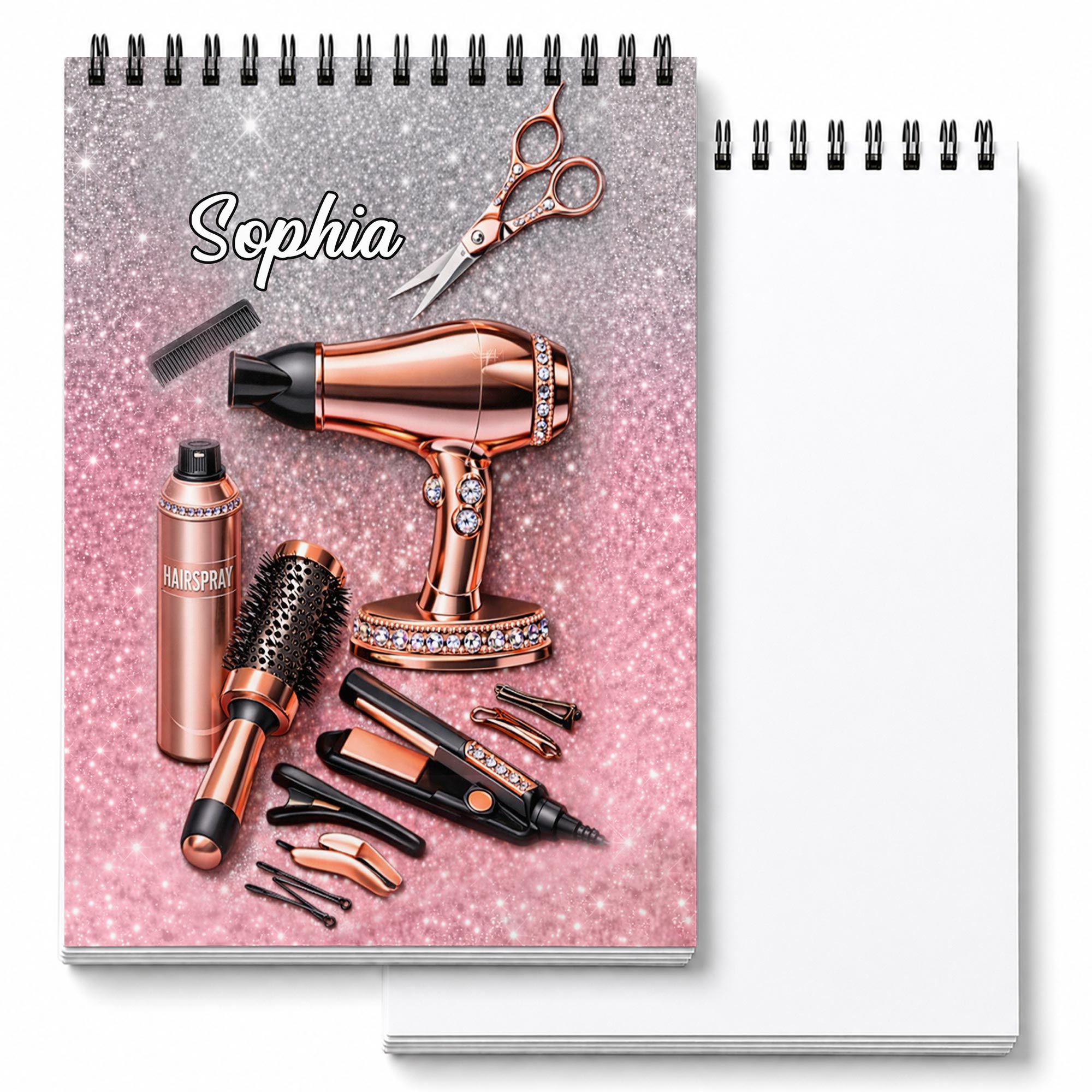 Personalized Sketch Book Custom Name Hair Stylist Gift