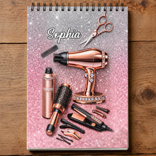 Load image into Gallery viewer, Personalized Sketch Book Custom Name Hair Stylist Gift
