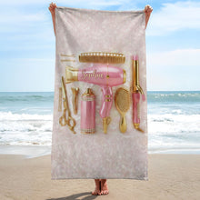 Load image into Gallery viewer, Personalized Microfiber Beach Towel Custom Name Gift for Hairstylists
