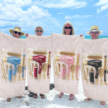 Load image into Gallery viewer, Personalized Microfiber Beach Towel Custom Name Gift for Hairstylists
