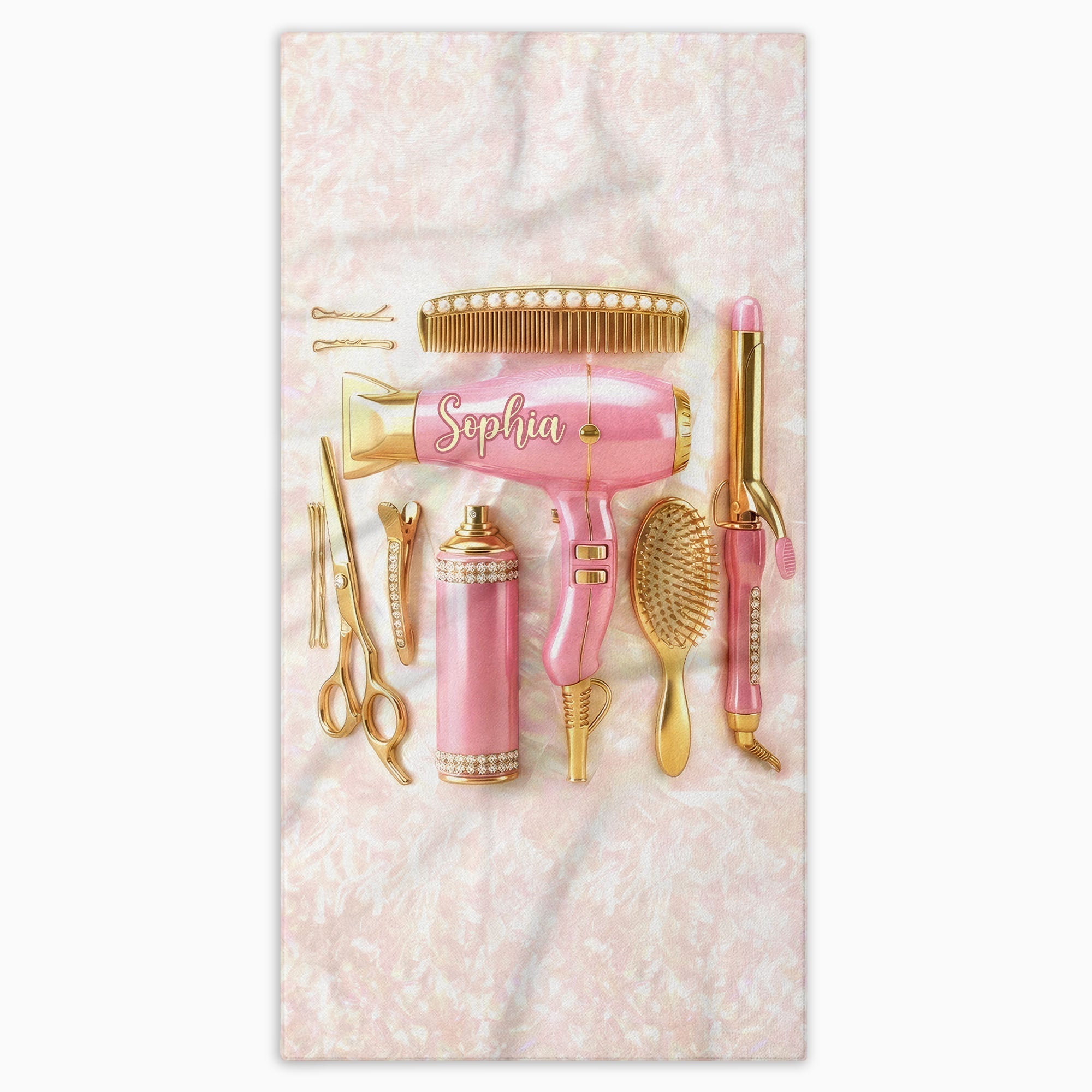 Personalized Microfiber Beach Towel Custom Name Gift for Hairstylists