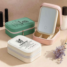 Load image into Gallery viewer, Personalized Jewelry Box with LED Mirror for Hair Stylist Gift
