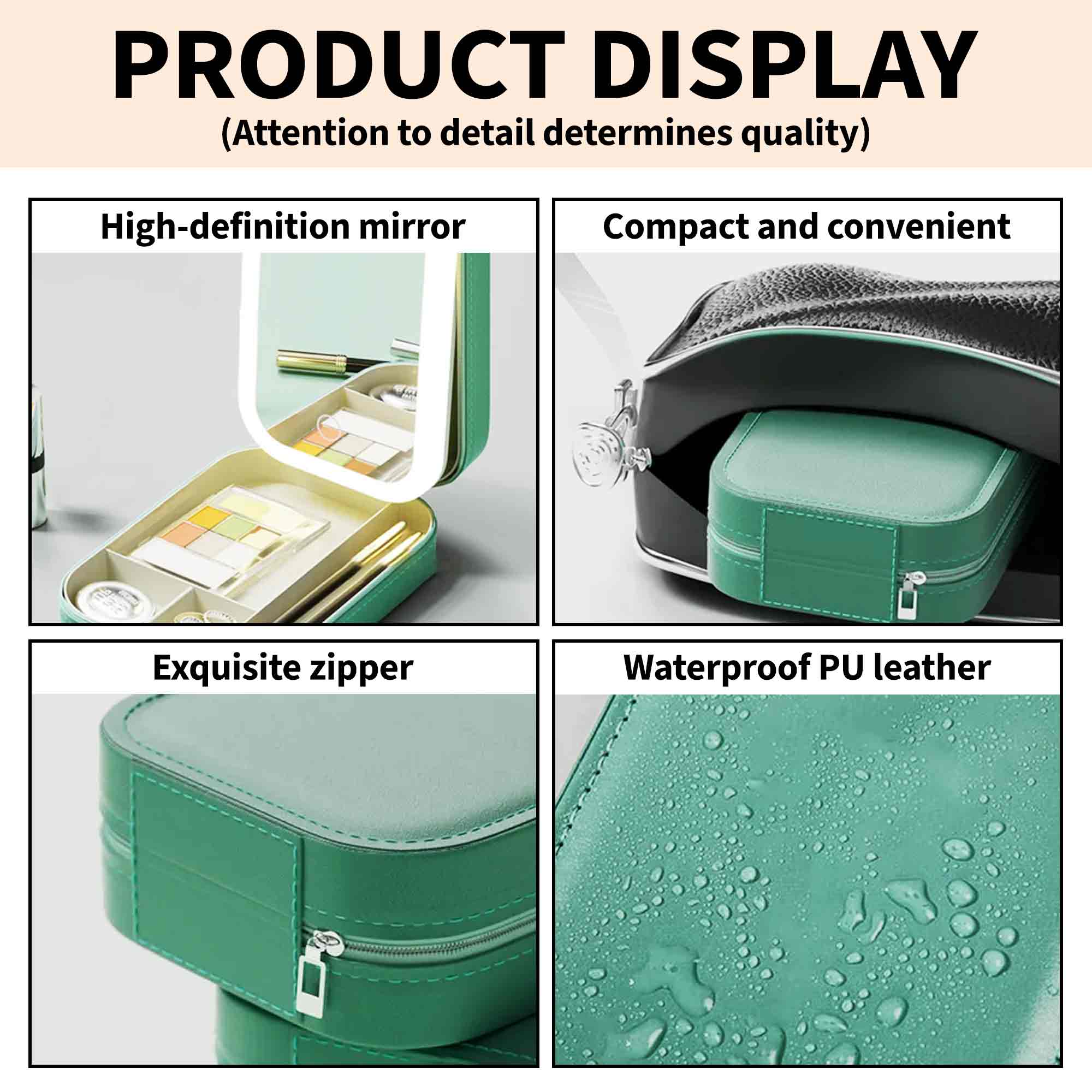 Personalized Jewelry Box with LED Mirror for Hair Stylist Gift