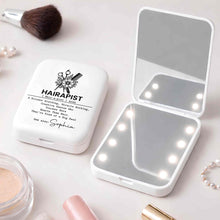 Load image into Gallery viewer, Personalized LED Pocket Mirror Custom Name for Hairstylists
