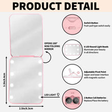 Load image into Gallery viewer, Personalized LED Pocket Mirror Custom Name for Hairstylists
