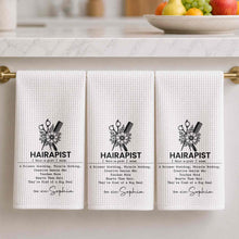 Load image into Gallery viewer, Personalized Kitchen Towel for Hair Stylist Gift | Funny Hairapist Design
