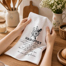 Load image into Gallery viewer, Personalized Kitchen Towel for Hair Stylist Gift | Funny Hairapist Design
