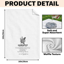 Load image into Gallery viewer, Personalized Kitchen Towel for Hair Stylist Gift | Funny Hairapist Design
