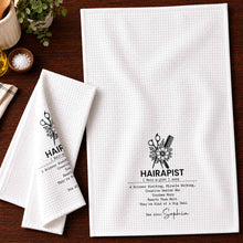 Load image into Gallery viewer, Personalized Kitchen Towel for Hair Stylist Gift | Funny Hairapist Design
