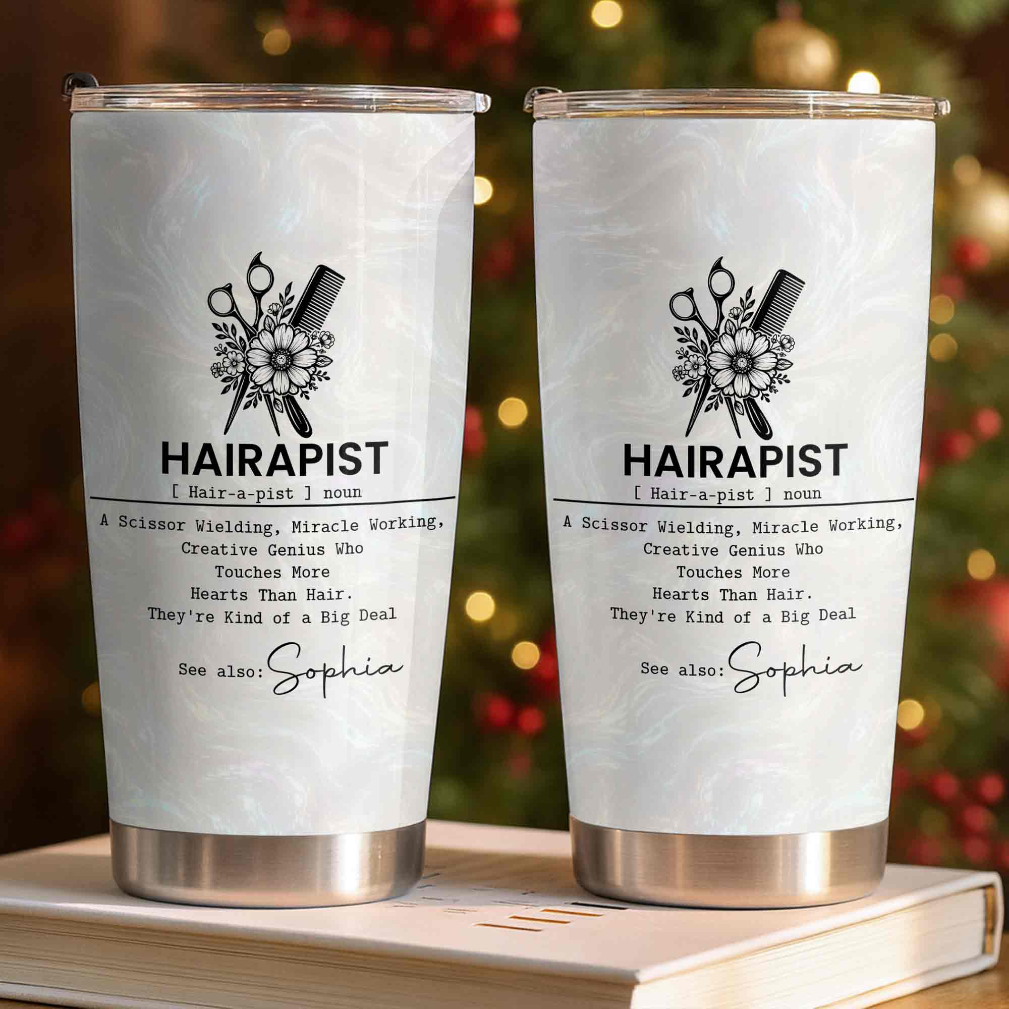 Personalized 20oz Stainless Steel Tumbler Custom Gift for Hairstylist