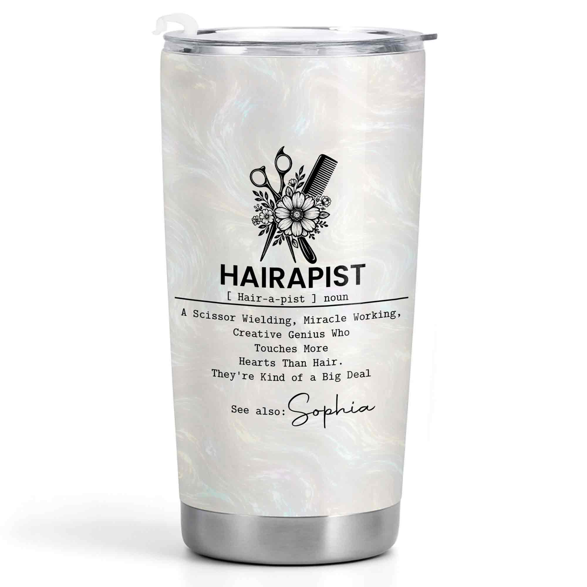 Personalized 20oz Stainless Steel Tumbler Custom Gift for Hairstylist