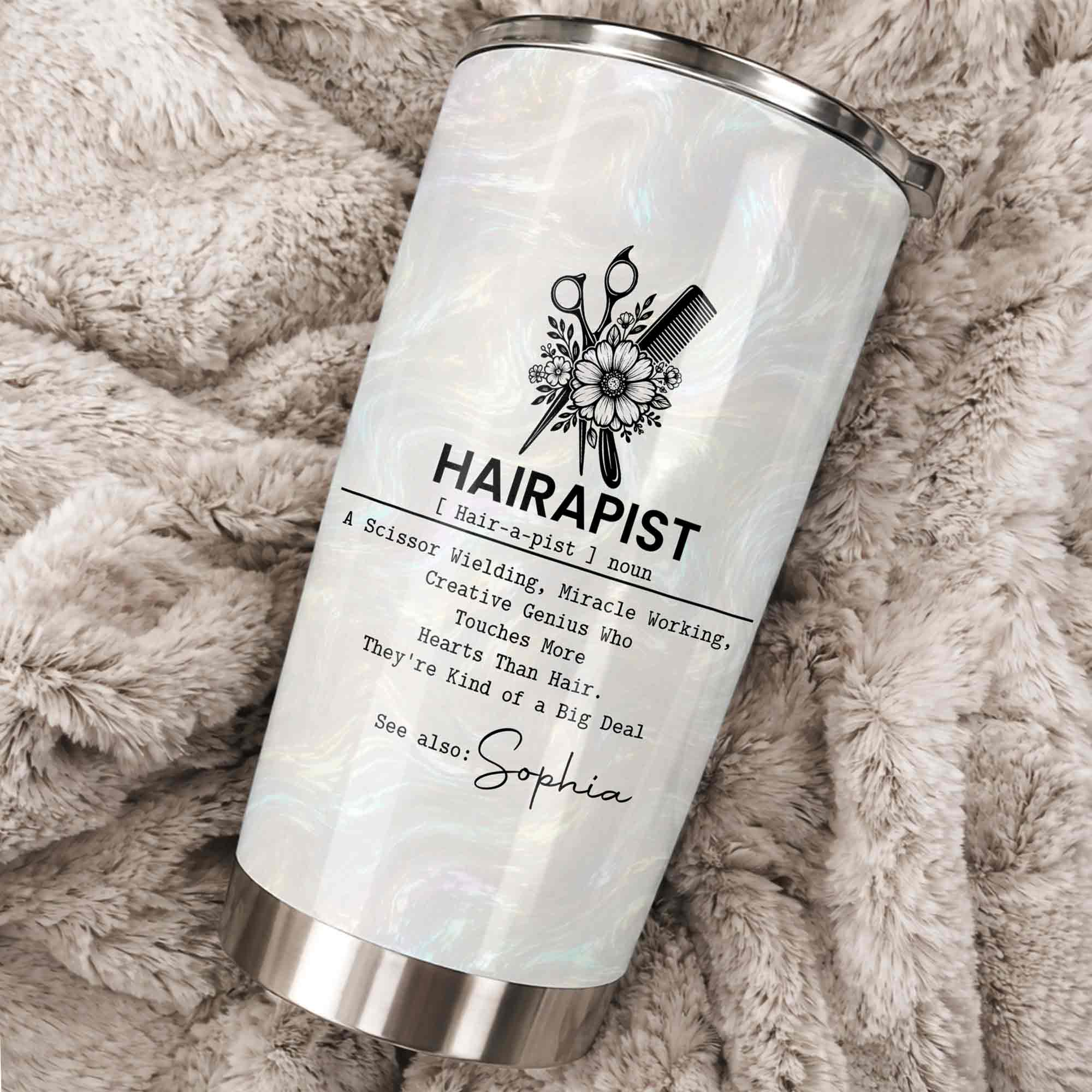 Personalized 20oz Stainless Steel Tumbler Custom Gift for Hairstylist