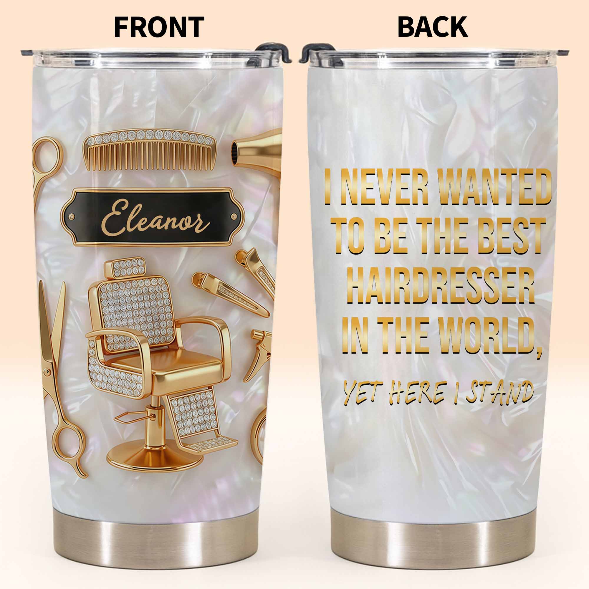 Personalized 20oz Tumbler Custom Hairdresser Gift Idea