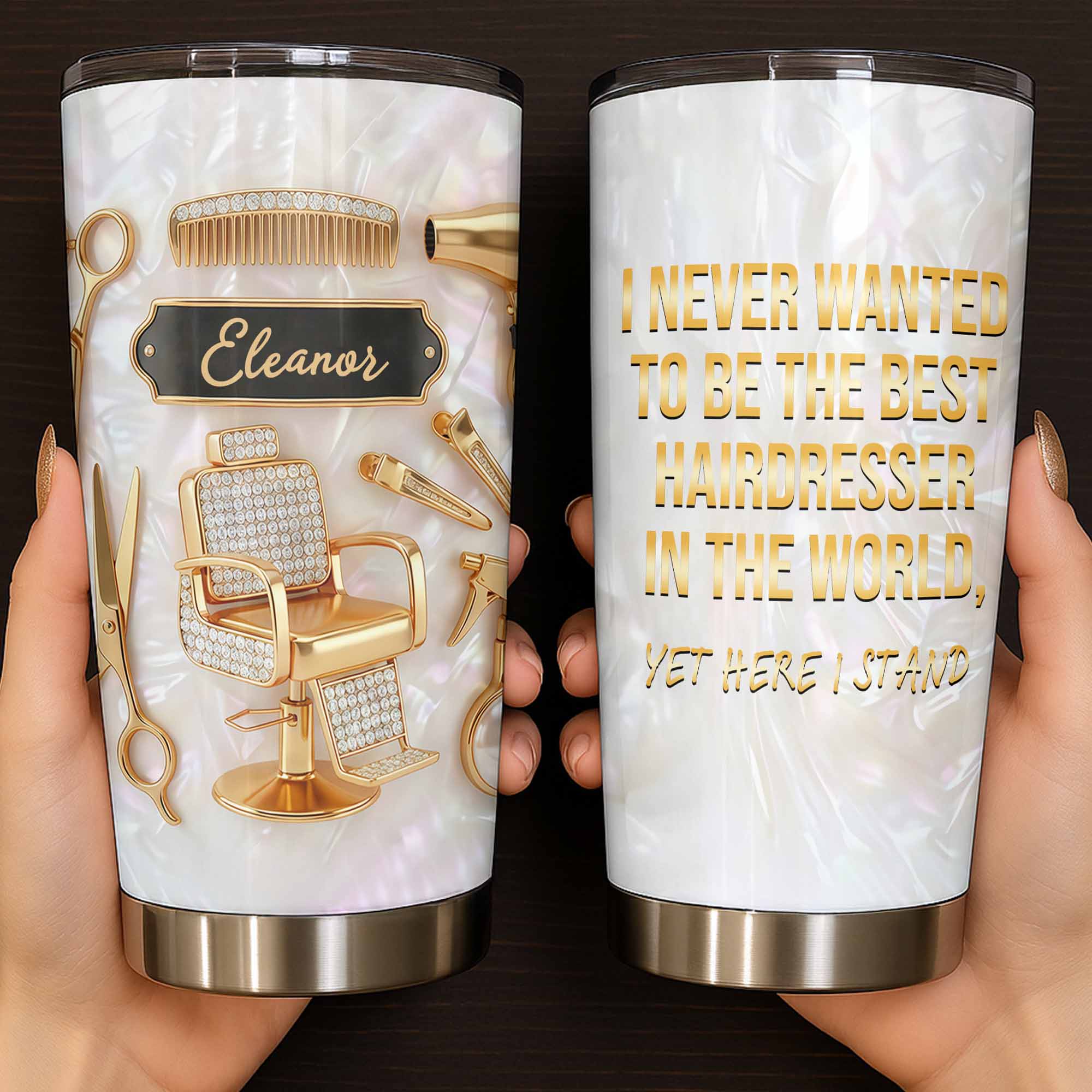 Personalized 20oz Tumbler Custom Hairdresser Gift Idea
