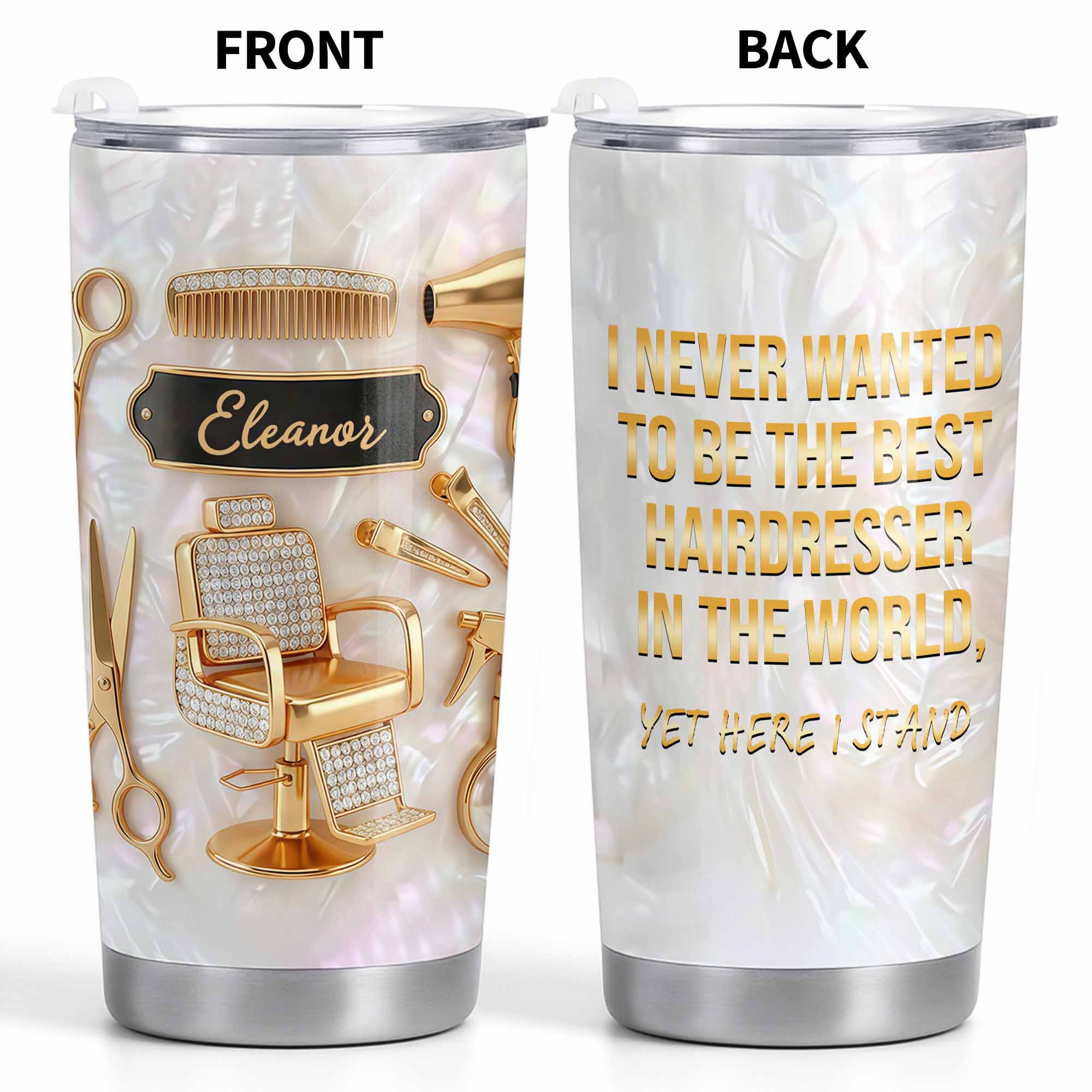 Personalized 20oz Tumbler Custom Hairdresser Gift Idea