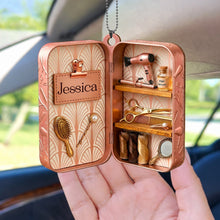 Load image into Gallery viewer, Personalized Wooden Hairdresser Tools Ornament Custom Name Gift
