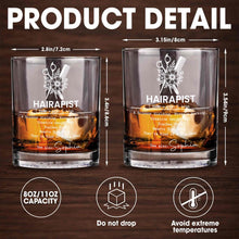 Load image into Gallery viewer, Personalized Custom Whiskey Glass for Hair Stylist Gift Idea
