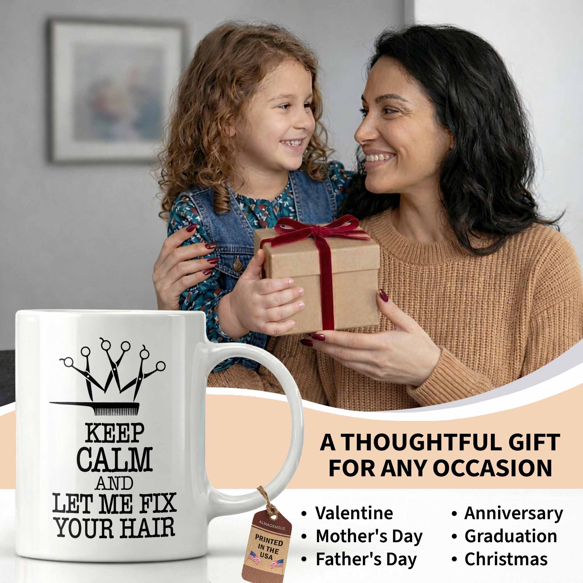 Personalized Hairapist Coffee Mug Custom Name Gift for Her