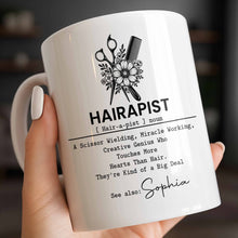Load image into Gallery viewer, Personalized Hairapist Coffee Mug Custom Name Gift for Her

