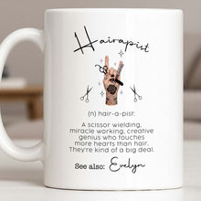 Load image into Gallery viewer, Personalized Ceramic Coffee Mug for Hairstylist Gift Idea
