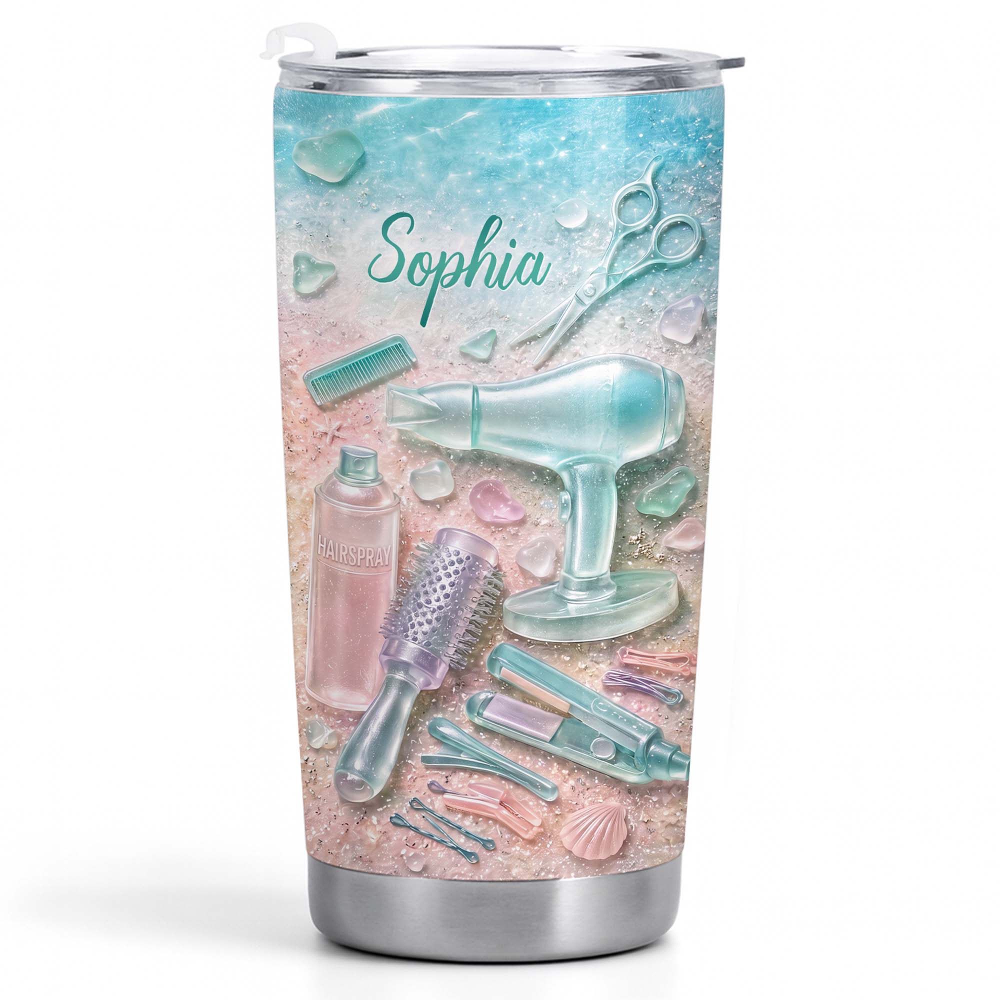 Personalized Stainless Steel Tumbler for Hairstylist Gift 20oz