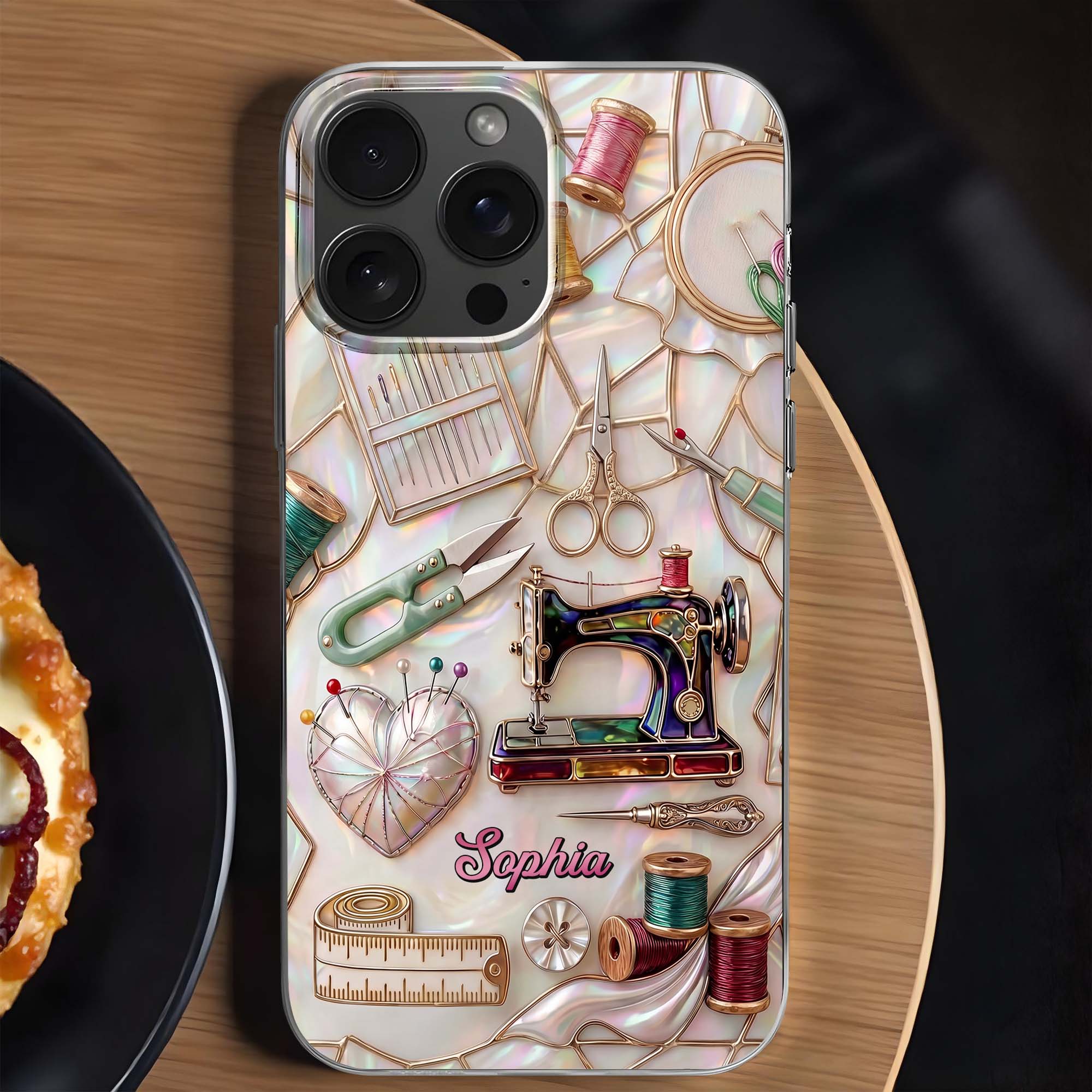 Personalized Clear Phone Case Custom Name Gift for Mom