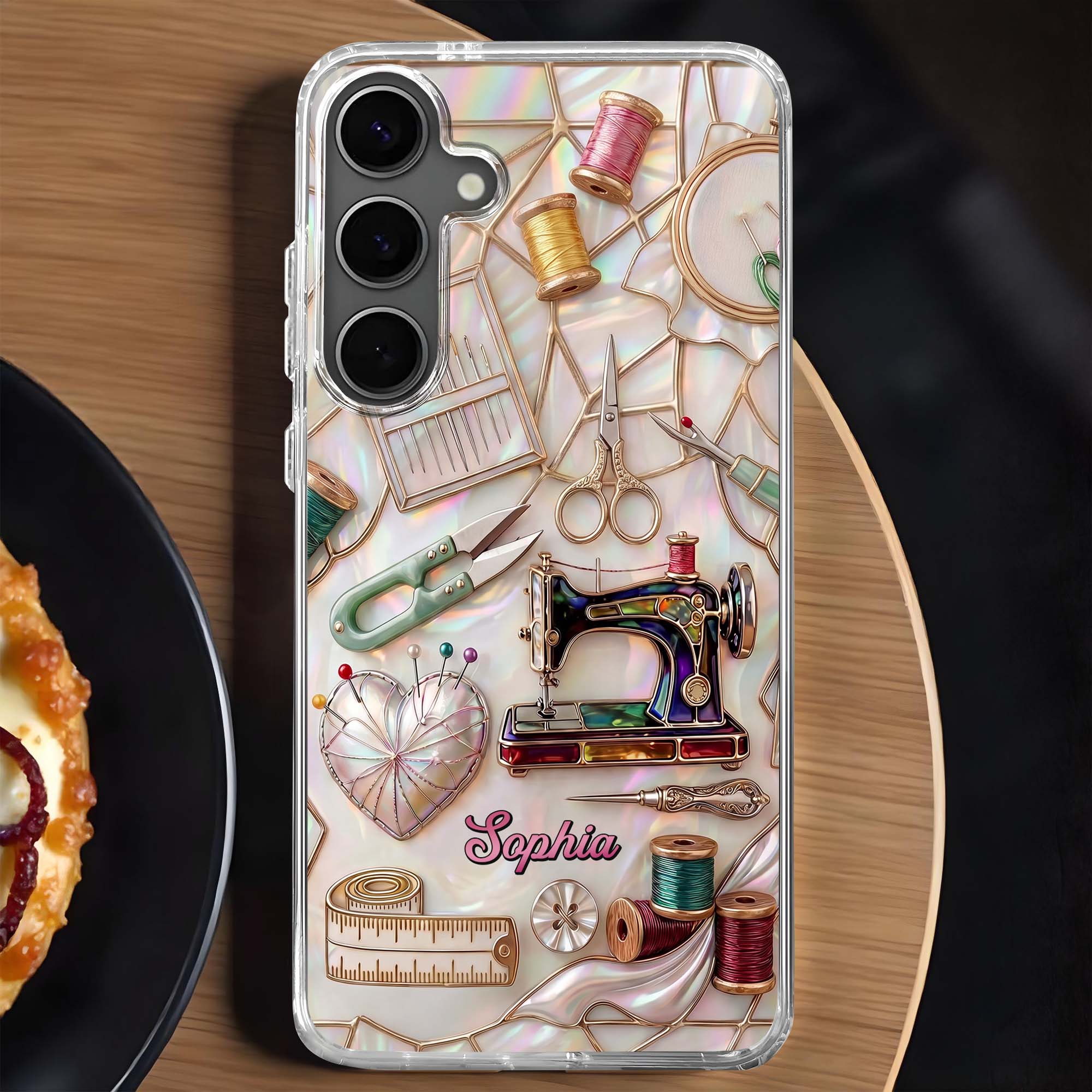 Personalized Clear Phone Case Custom Name Gift for Mom