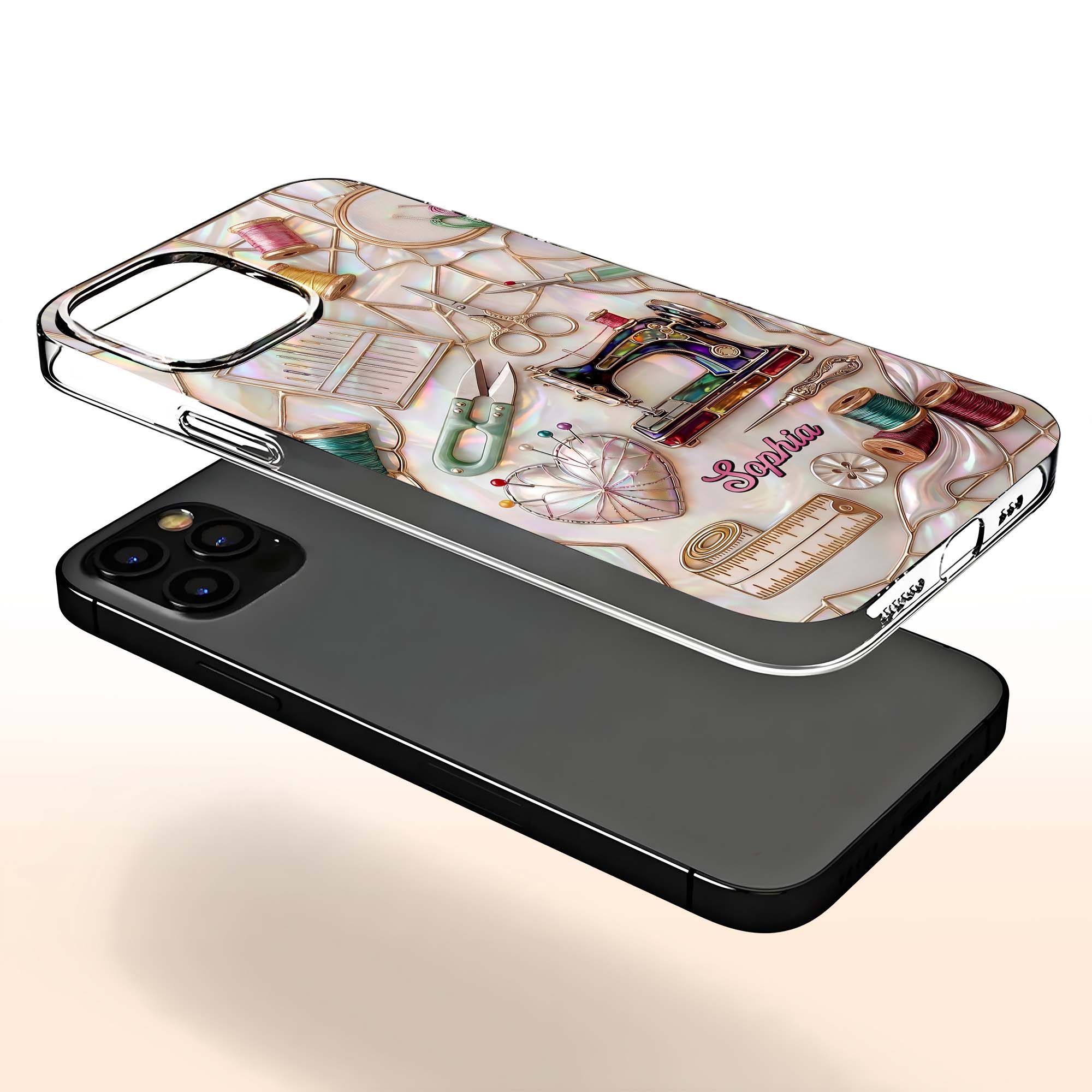 Personalized Clear Phone Case Custom Name Gift for Mom