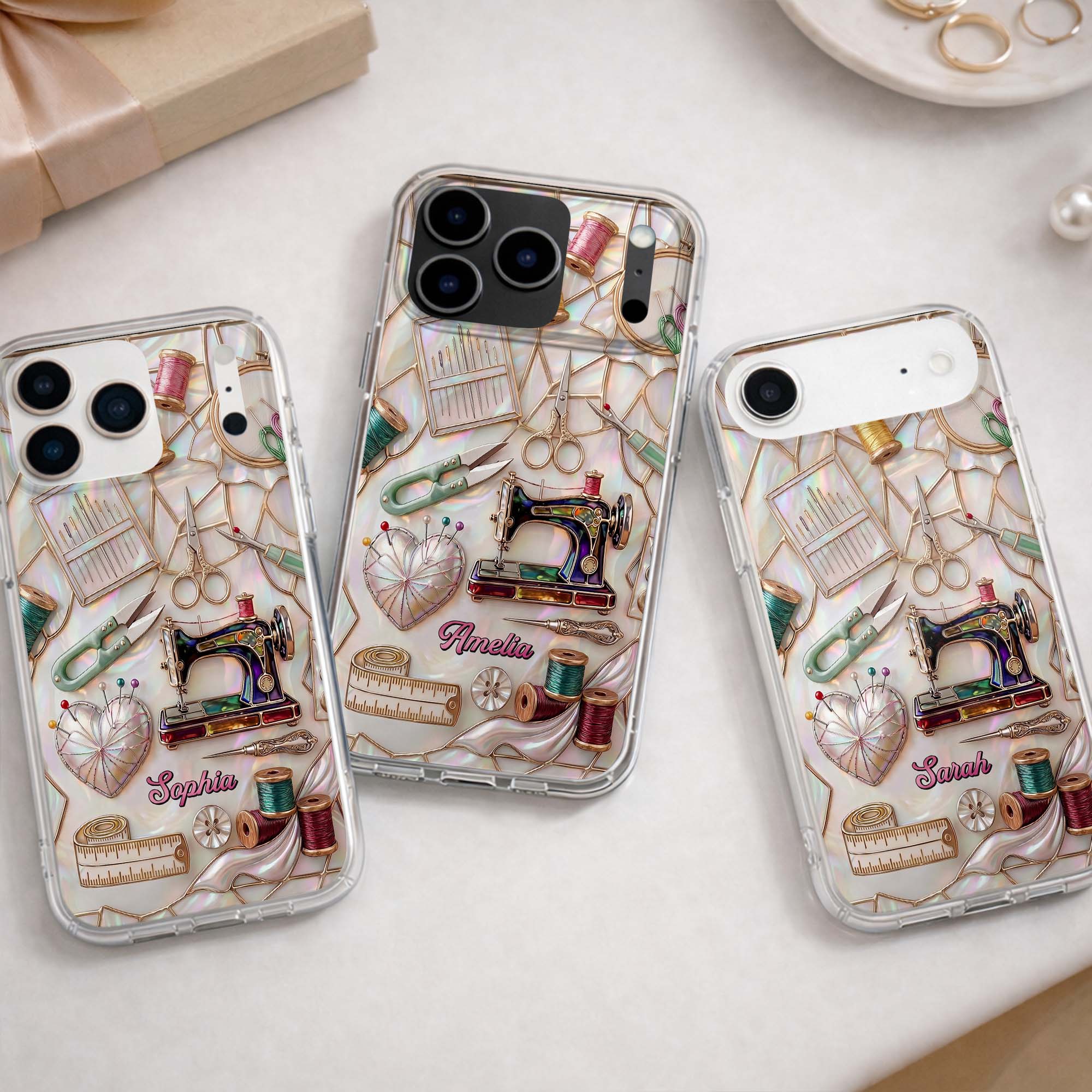 Personalized Clear Phone Case Custom Name Gift for Mom
