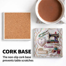 Load image into Gallery viewer, Personalized Ceramic Coaster Custom Design Gift for Mom
