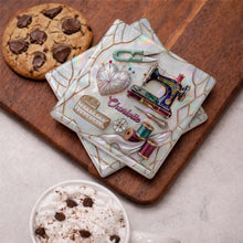 Load image into Gallery viewer, Personalized Ceramic Coaster Custom Design Gift for Mom
