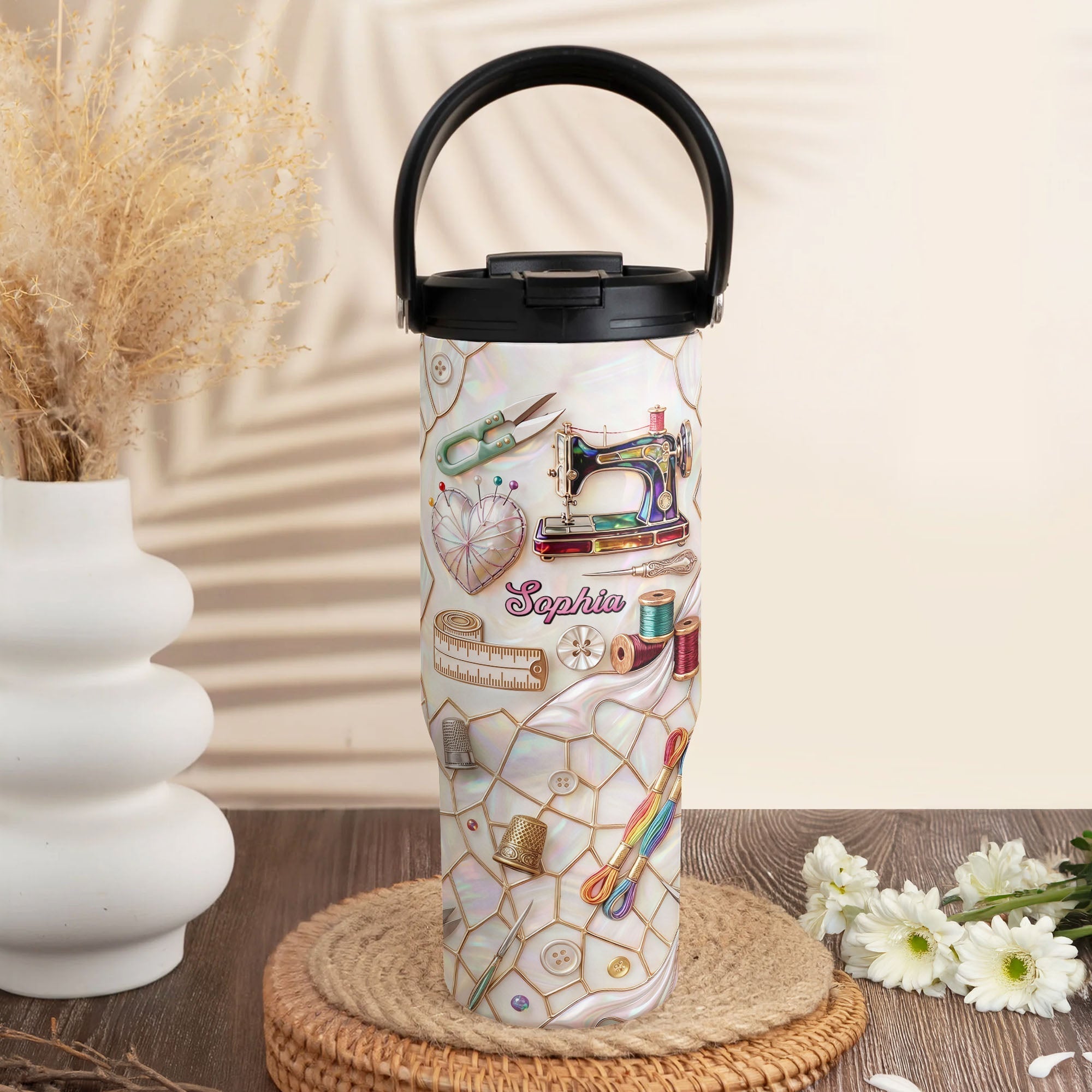 Personalized 30oz Stainless Steel Tumbler for Crafters Gift Idea